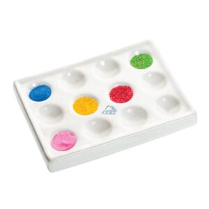 Placa de porcelana, 12 cavidades