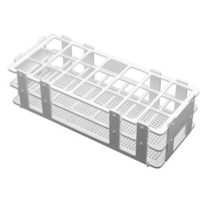Gradilla de plástico para tubos, diám. 30 mm x 21 tubos